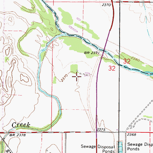 Topographic Map of Ryansville (historical), KS