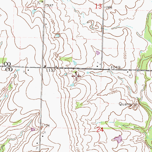 Topographic Map of Appanoose (historical), KS