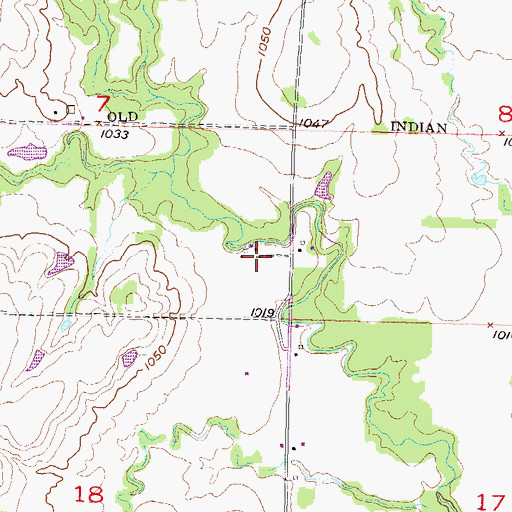 Topographic Map of Emerald (historical), KS