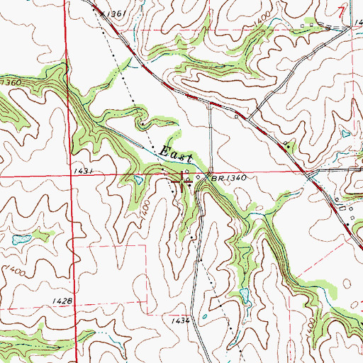 Topographic Map of Weston (historical), KS