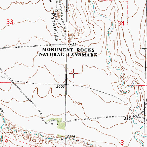 Topographic Map of Monument Station (historical), KS