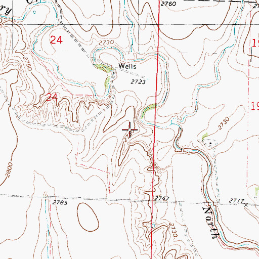 Topographic Map of Hackberry (historical), KS