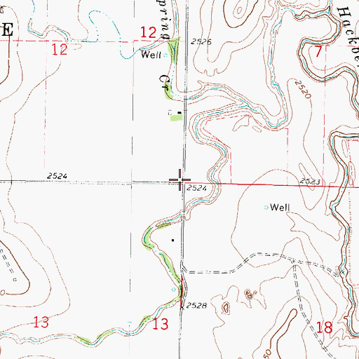 Topographic Map of Tiffany (historical), KS