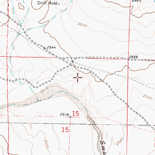 Topographic Map of Lewis (historical), KS