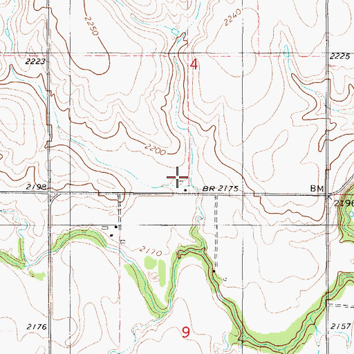 Topographic Map of Whitfield (historical), KS