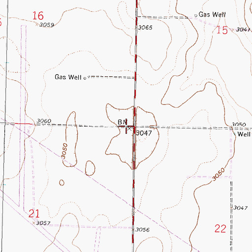 Topographic Map of Surprise (historical), KS
