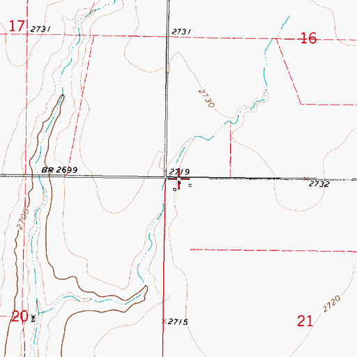 Topographic Map of Hess (historical), KS