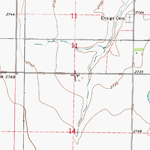 Topographic Map of Lonelake (historical), KS