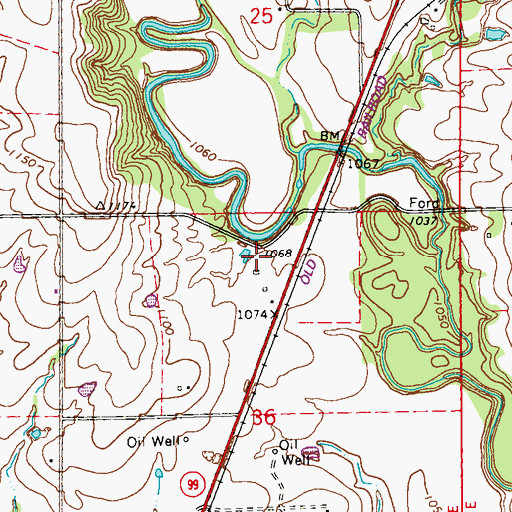 Topographic Map of Willow Valley (historical), KS