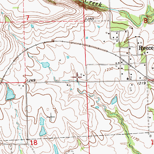 Topographic Map of Belleview (historical), KS