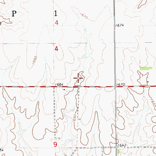Topographic Map of Okaw (historical), KS