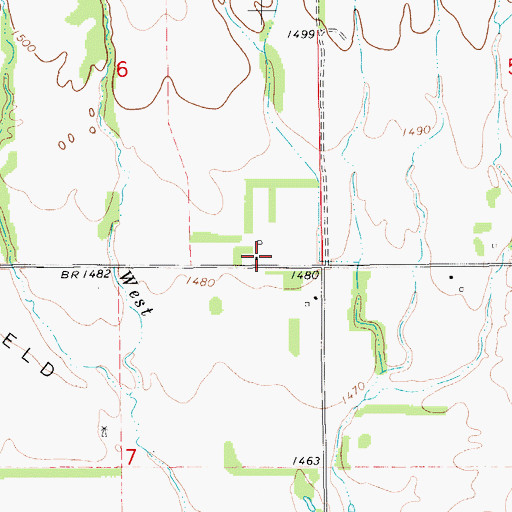 Topographic Map of Inyo (historical), KS