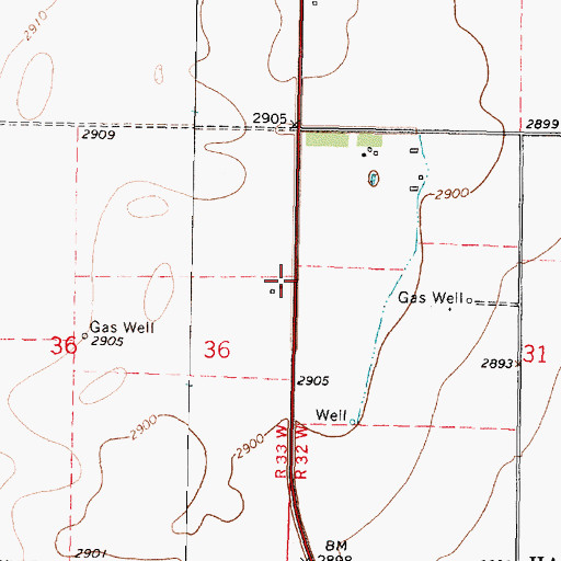 Topographic Map of Loco (historical), KS