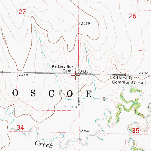 Topographic Map of Kidderville (historical), KS