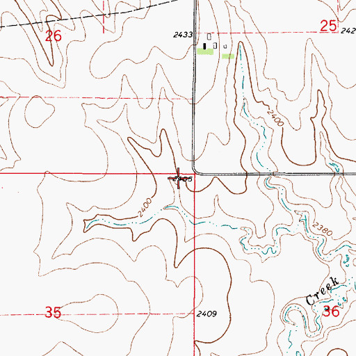 Topographic Map of Arthur (historical), KS