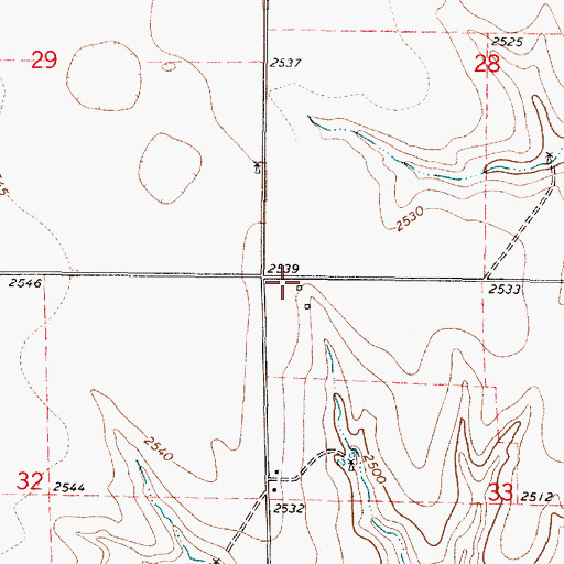 Topographic Map of Laurel (historical), KS