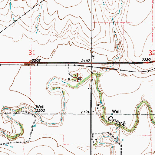Topographic Map of Middleland (historical), KS