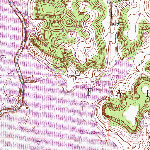 Topographic Map of Jacksonville (historical), KS