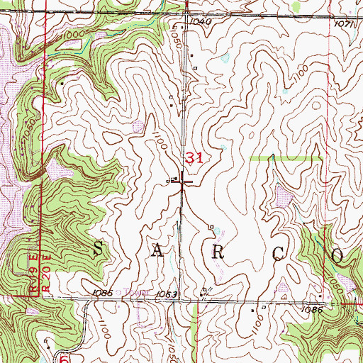 Topographic Map of Woodstock (historical), KS