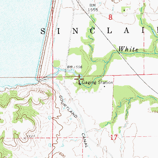 Topographic Map of Bishop (historical), KS