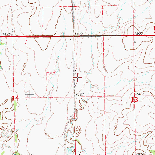 Topographic Map of Gerro Gordo (historical), KS