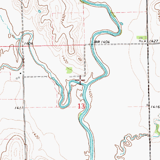 Topographic Map of Johnsonville (historical), KS