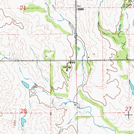 Topographic Map of Soudan (historical), KS