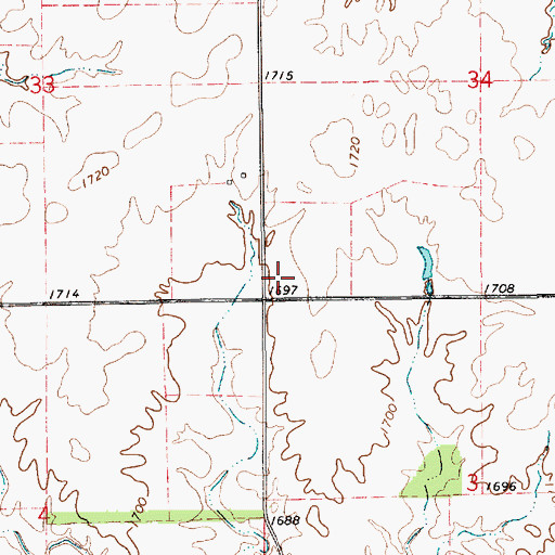 Topographic Map of Blanchard (historical), KS