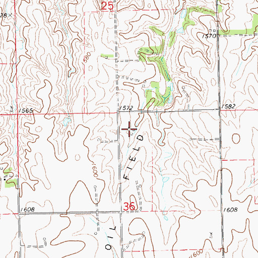 Topographic Map of Pitt (historical), KS