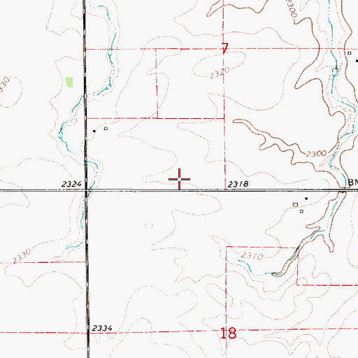 Topographic Map of Ursula (historical), KS