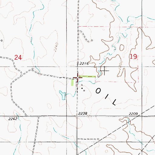 Topographic Map of Reeder (historical), KS