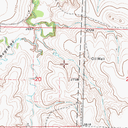 Topographic Map of Farnsworth (historical), KS