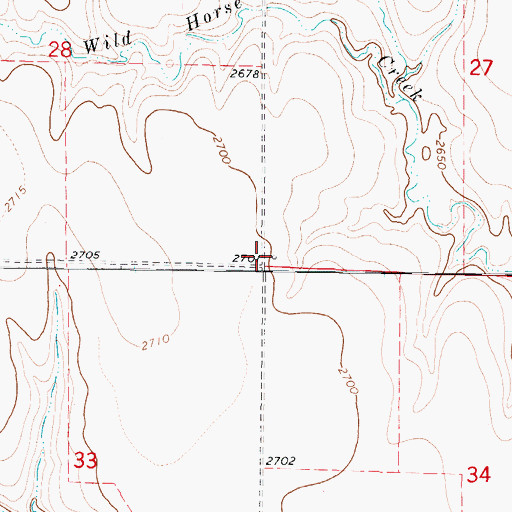 Topographic Map of Cutts (historical), KS