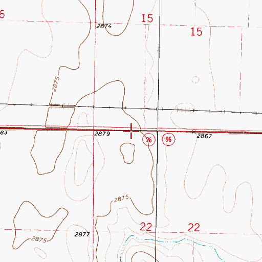Topographic Map of Cold Hill (historical), KS