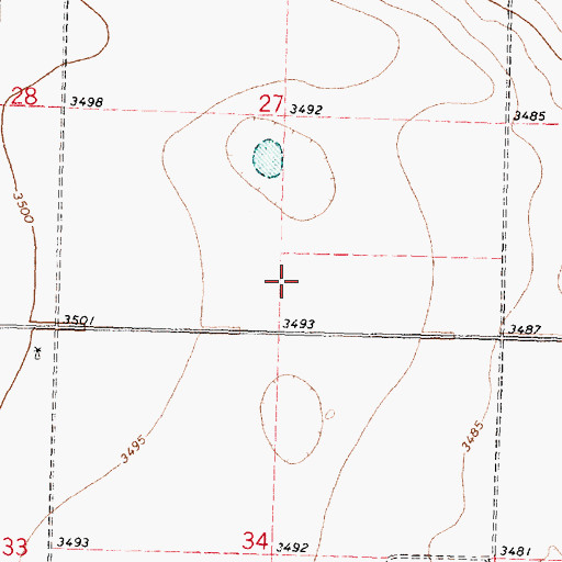 Topographic Map of Hancock (historical), KS