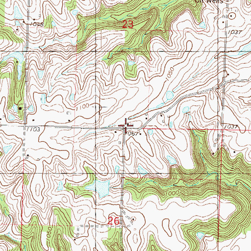 Topographic Map of Mount Olivet (historical), KS