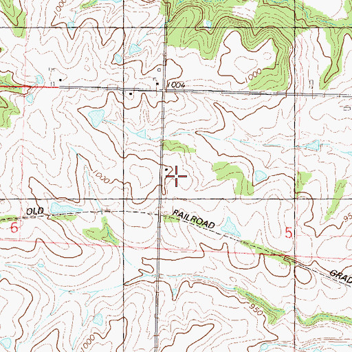 Topographic Map of Ackerland (historical), KS