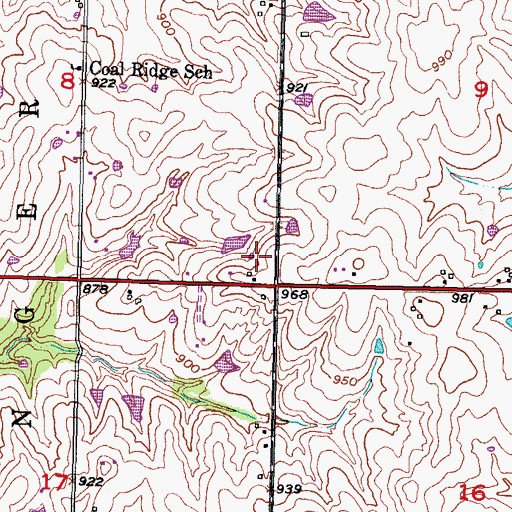Topographic Map of Maria (historical), KS