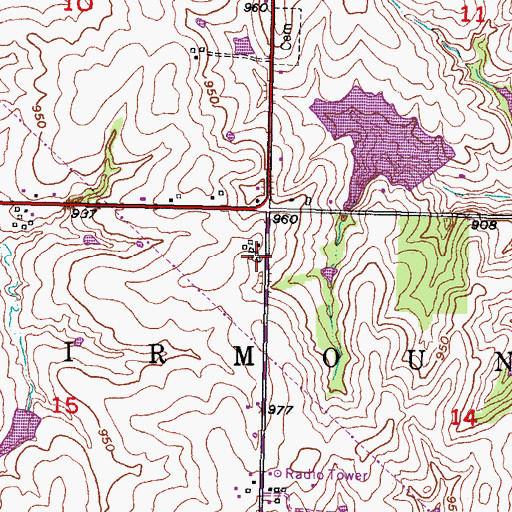 Topographic Map of Glenwood (historical), KS