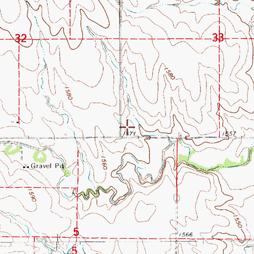 Topographic Map of Bacon (historical), KS
