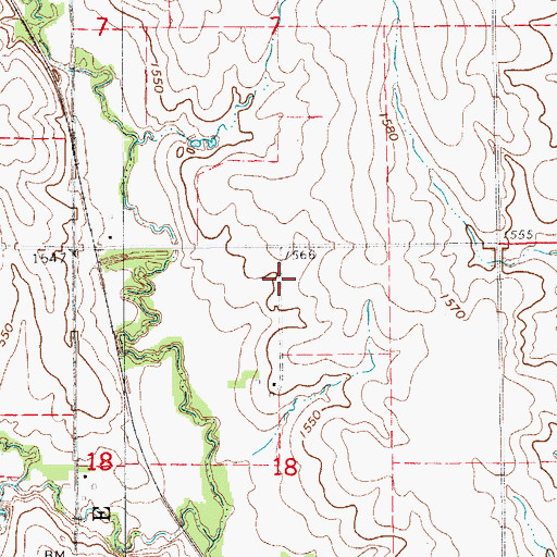 Topographic Map of Bayne (historical), KS