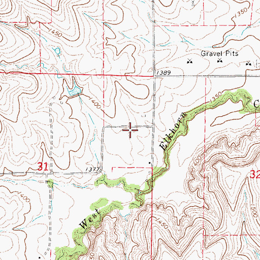 Topographic Map of Woodey (historical), KS