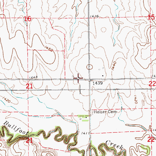 Topographic Map of Pleasant Valley (historical), KS
