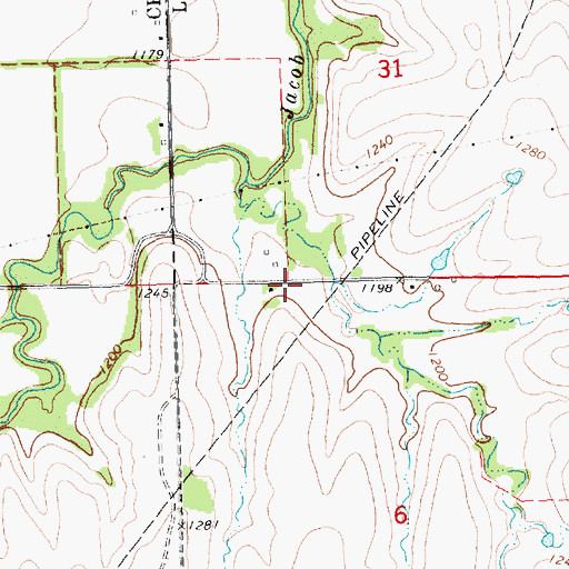 Topographic Map of Plumb (historical), KS