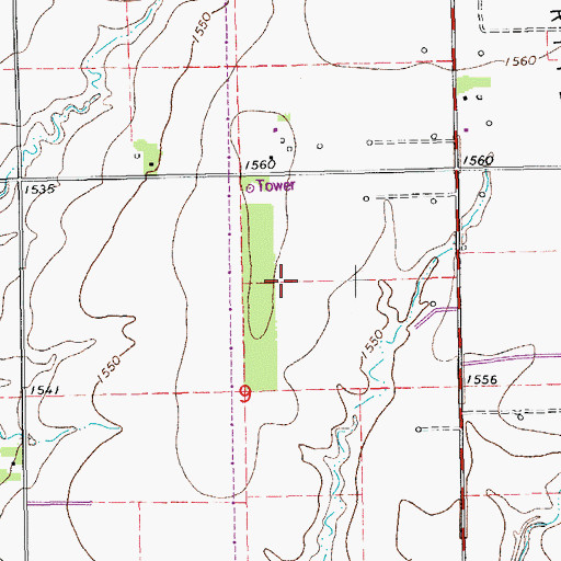 Topographic Map of Winnesheik (historical), KS