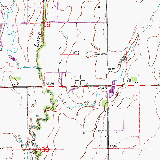 Topographic Map of Alpha (historical), KS