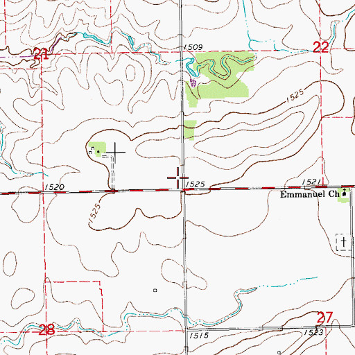 Topographic Map of Lone Tree (historical), KS
