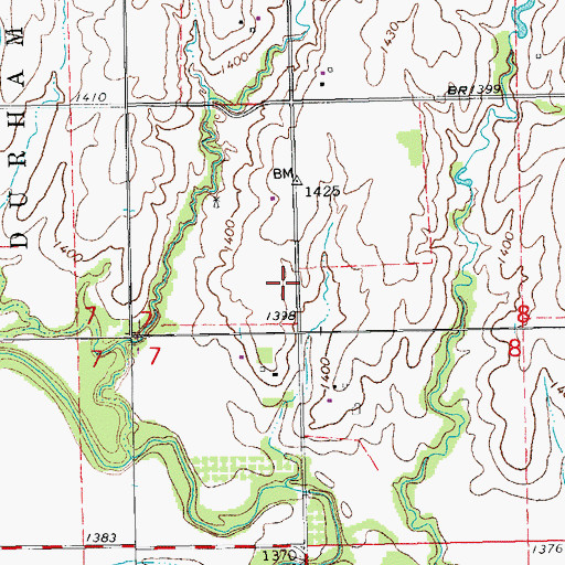Topographic Map of Durham Park (historical), KS