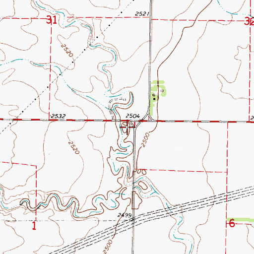 Topographic Map of Spring Lake (historical), KS