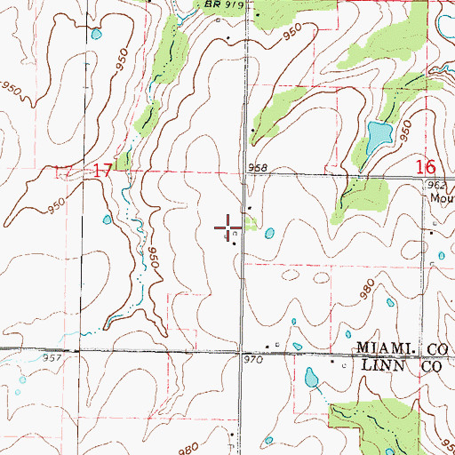 Topographic Map of Mound Creek (historical), KS